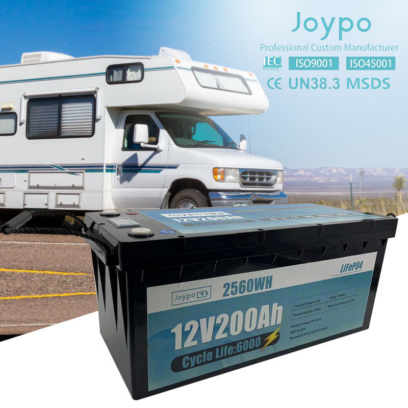глубокий цикл LiFePO4 аккумулятор 12V 24V 200Ah для RV солнечный кемпинг кабинки морской